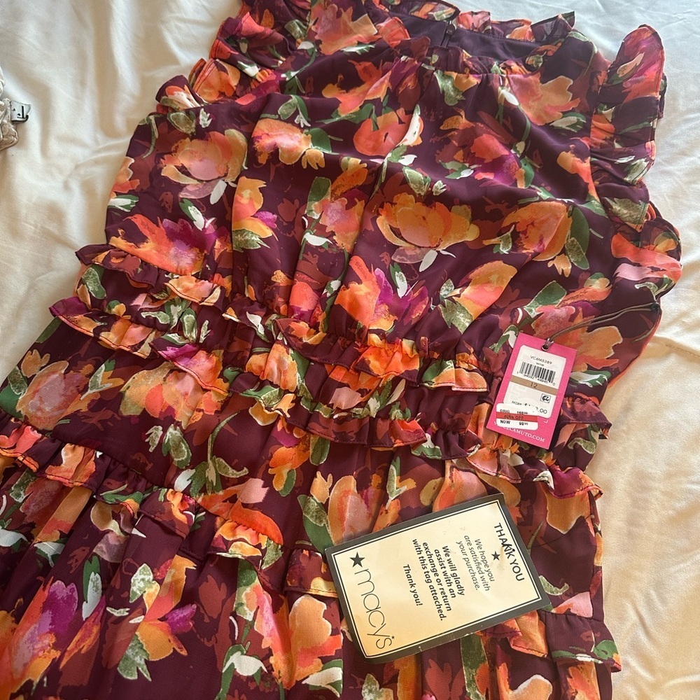 Vince Camuto Multicolor Floral Maxi Dress. NWT Size‎ 12 - Picture 5 of 9